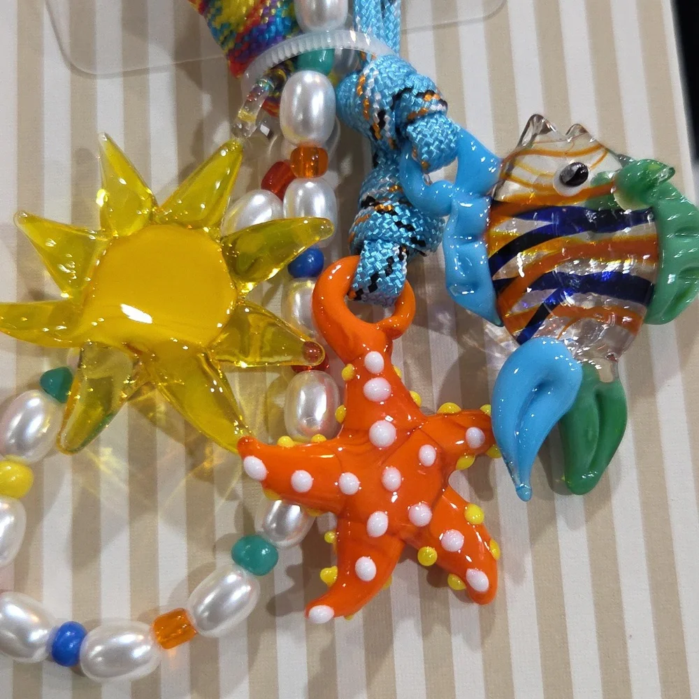 🌞▪️Piper K ▪️UK exclusive Beautiful Fish Sun Colorful Bag  Charm  Key Chain